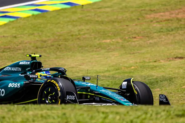  Fernando Alonso (ESP) - Aston Martin Aramco F1 Takımı - Aston Martin AMR24 - Formula 1 Lenovo Grande Premio de Sao Paulo 2024 sırasında Mercedes, Interlagos, San Paolo, Brasil, BRA Nov 1-3, 2024 - Fotoğraf Alessi