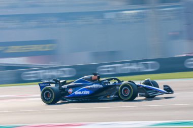  Alexander Albon (THA) - Williams Racing - Williams FW46 - Mercedes Formula 1 Etihad Airways Abu Dabi Grand Prix 2024, Yas Marina, Abu Dabi 6-8 Aralık 2024 Cuma günkü oturumunda