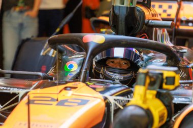Pato O 'Ward (ABD McLaren F1 Takım Yedek Sürücüsü Formula 1 Etihad Havayolları Abu Dabi Grand Prix 2024, Yas Marina, Abu Dabi 6-8 Aralık 2024 Cuma günkü oturumunda
