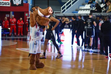 Rieti Mascotte, Real Sebastiani Rieti vs Apu Vahşi Batı Udine, 26 Şubat 2025, PalaSojourner Rieti, Round 30 - Sezon 2024-2025