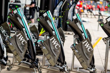 Mercedes Garag, Formula 1 Crypto.com Miami Grand Prix 2025 sırasında 1-4 Mayıs tarihleri arasında ABD 'nin Florida kentindeki Miami International Autodrome' da gerçekleşti. • 124; Alessio De Marco\ Avens-Images.com