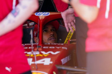  Lewis Hamilton (GBR) - Scuderia Ferrari - Ferrari SF-25 - Ferrari Formula 1 AWS Gran Premio del Made in Italy e dell 'Emilia Romagna 2025 - Autodromo Enzo e Dino Ferrari, Imola (BO) İtalya 15-18 Mayıs 2025 tarihleri arasında, 