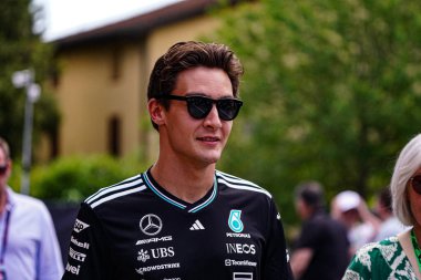  George Russell (GBR) - Mercedes-AMG PETRONAS F1 Takımı - Mercedes W16 - AWS Gran Premio del Made in Italy e dell 'Emilia Romagna 2025 - Autodromo Enzo e Dino Ferrari, Imola (BO) Italy 15-18 Mayıs 2025 tarihleri arasında, 
