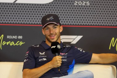  Pierre Gasly (FRA) - Alpine F1 Takımı - Alpine A525 - F1 Basın Sürücüsü Basın Konferansı sırasında Renault - Formula 1 Taurer Grand Prix de Monaco 2025, Monte Carlo (MC), 23-25 Mayıs 2025
