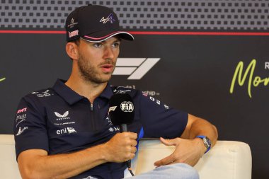  Pierre Gasly (FRA) - Alpine F1 Takımı - Alpine A525 - F1 Basın Sürücüsü Basın Konferansı sırasında Renault - Formula 1 Taurer Grand Prix de Monaco 2025, Monte Carlo (MC), 23-25 Mayıs 2025