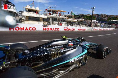  Andrea Kimi Antonelli (ITA) - Mercedes-AMG PETRONAS F1 Takımı - Mercedes W16 - Mercedes E Yarış sırasında performans, Pazar, Formula 1 Taurer Grand Prix de Monaco 2025 Monte Carlo (MC), Mayıs 23-25