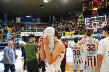 Rieti takımı, Real Sebastiani Rieti Acqua S.Bernardo Cantu 'ya karşı 29 Mayıs 2025, PalaSojourner Rieti, Playoff Quarter Game1 - 2024-2025