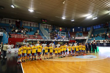 RSR Rieti ve CANTU arasındaki Palasojourner 'da Cantu Takımı