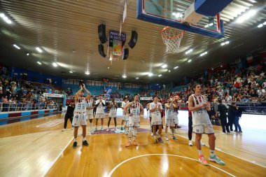 Rieti takımı, Real Sebastiani Rieti Acqua S.Bernardo Cantu 'ya karşı 29 Mayıs 2025, PalaSojourner Rieti, Playoff Quarter Game1 - 2024-2025