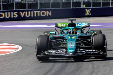  Lance Stroll (CAN) - Aston Martin Aramco F1 Takımı - Aston Martin AMR25 - Mercedes Formula 1 Pirelli Grand Prix du Canada 2025, Montreal, Quebec, Kanada, 12-15 Haziran 2025 F1 Dünya Şampiyonası 'nın 10.