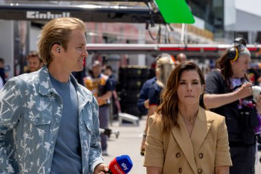 Nico Rosberg (GER) 2016 F1 Dünya Şampiyonu ve Danika Patrick (ABD) Formula 1 Pirelli Grand Prix du Canada 2025, Montreal, Quebec, Kanada, 12 Haziran - 24 Haziran 2025 F1 Dünya Şampiyonası 'nın 10.