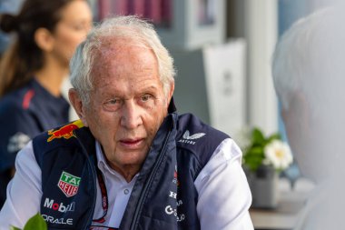 Helmut Marko (AUT) Kahin Red Bull Racing RBPT Danışmanı Formula 1 Pirelli Grand Prix du Canada 2025, Montreal, Quebec, Kanada, 12-15 Haziran 2025 F1 Dünya Şampiyonası 'nın 10.