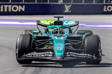  Lance Stroll (CAN) - Aston Martin Aramco F1 Takımı - Aston Martin AMR25 - Mercedes Formula 1 Pirelli Grand Prix du Canada 2025, Montreal, Quebec, Kanada, 12-15 Haziran 2025 F1 Dünya Şampiyonası 'nın 10.