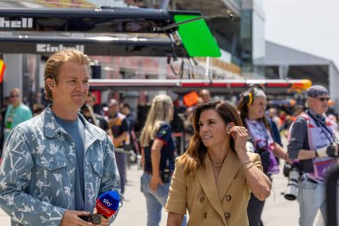 Nico Rosberg (GER) 2016 F1 Dünya Şampiyonu ve Danika Patrick (ABD) Formula 1 Pirelli Grand Prix du Canada 2025, Montreal, Quebec, Kanada, 12 Haziran - 24 Haziran 2025 F1 Dünya Şampiyonası 'nın 10.
