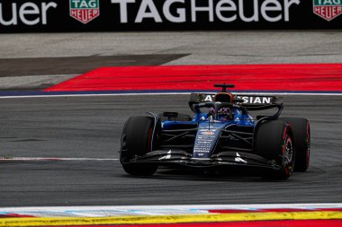  Alexander Albon (THA) - Williams Yarışı - Williams FW47 - Mercedes Formula 1 MSC Seyahatleri sırasında Avusturya Grand Prix 2025, Spielberg, Avusturya, 26 Haziran - 29 Haziran 2025 F1 Dünya Şampiyonası 'nın 11. Raundu