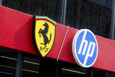 Ferrari HP Logosu Formula 1 'de Heineken Hollanda Grand Prix 2025, Zandvoort, Hollanda, 28 - 31 Ağustos 2025 F1 Dünya Şampiyonası' nın 15. Raundu