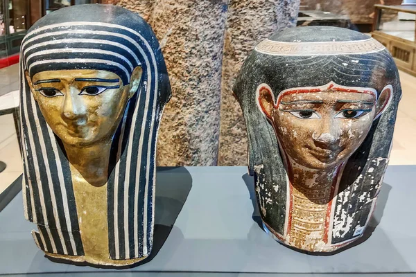 Egyptian Mummy Masks Vienna Austria — Stock Photo, Image
