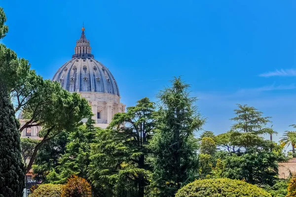 Vatican Itálie Května 2023 Střešní Kopule Baziliky Petra Kopírovacím Prostorem — Stock fotografie