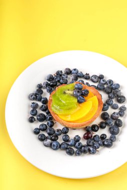 Sağlıklı yemek, diyet, kahvaltı konsepti. en üstteki görünüm.