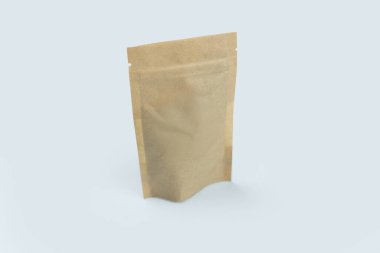Kozmetik, yemek, taklit çantalar, el yapımı ürünler için eko paketleme, gri arkaplan, izole