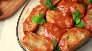 Ukrayna mutfağında mantarlı lahana dolması. Golubtsi, Ukrayna mutfağının bir türüdür ve Doğu Avrupa ve Orta Doğu mutfağının karakteristiğidir. Lean golubtsi. Dolma