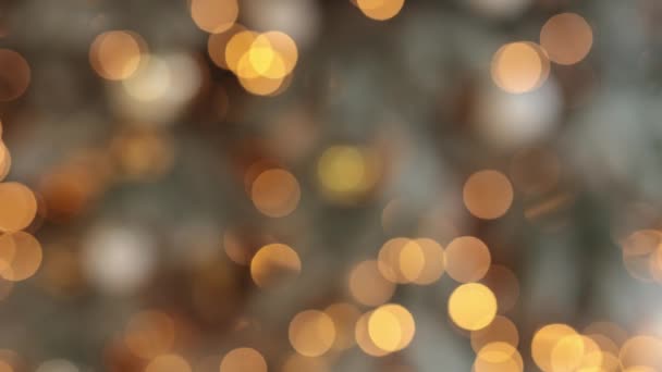 Holiday Illumination Decoration Concept Christmas Garland Bokeh Lights New Year — Stock Video