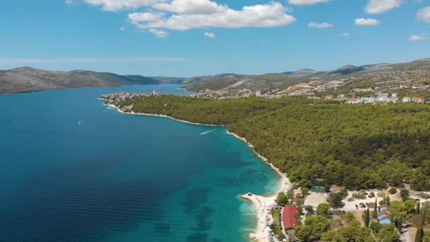 Croatia Bay Coast Adriatic Sea Summer Tourist Season Popular Place — Vídeo de stock