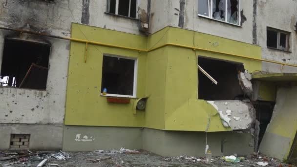 Ukrayna Savaş 2022 Rus Istilası Ukrayna Sivil Halkın Terörü Savaş — Stok video