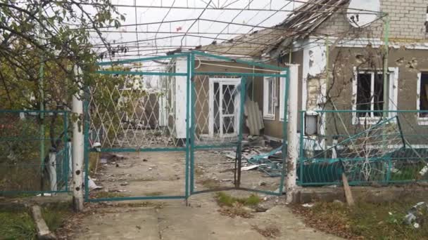Ukrayna Savaş 2022 Rus Istilası Ukrayna Kırsal Kesimde Bombardıman Ile — Stok video