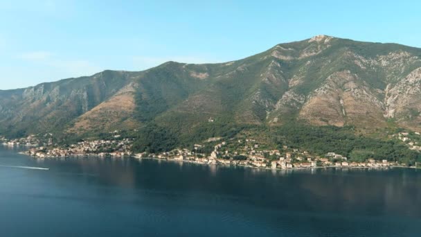Montenegro Adriatic Sea Bay Kotor Popular Tourist Spot Village Coast — Vídeo de Stock