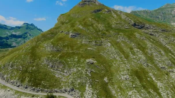 Μαυροβούνιο Εθνικό Πάρκο Ντέρμιτορ Κάρτα Σέλλας Αλπικά Λιβάδια Ορεινό Τοπίο — Αρχείο Βίντεο