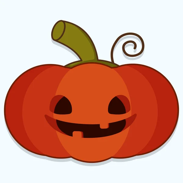Illustration Vectorielle Plate Citrouille Halloween — Image vectorielle