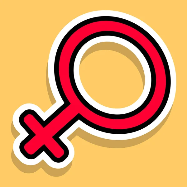 Γυναικείο Σύμβολο Σύμβολο Φύλου Εικονογράφηση Διανύσματος — Διανυσματικό Αρχείο