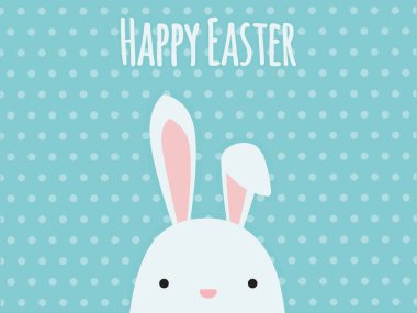 Happy Easter postcard. Easter Bunny. Vector postcard for Easter.