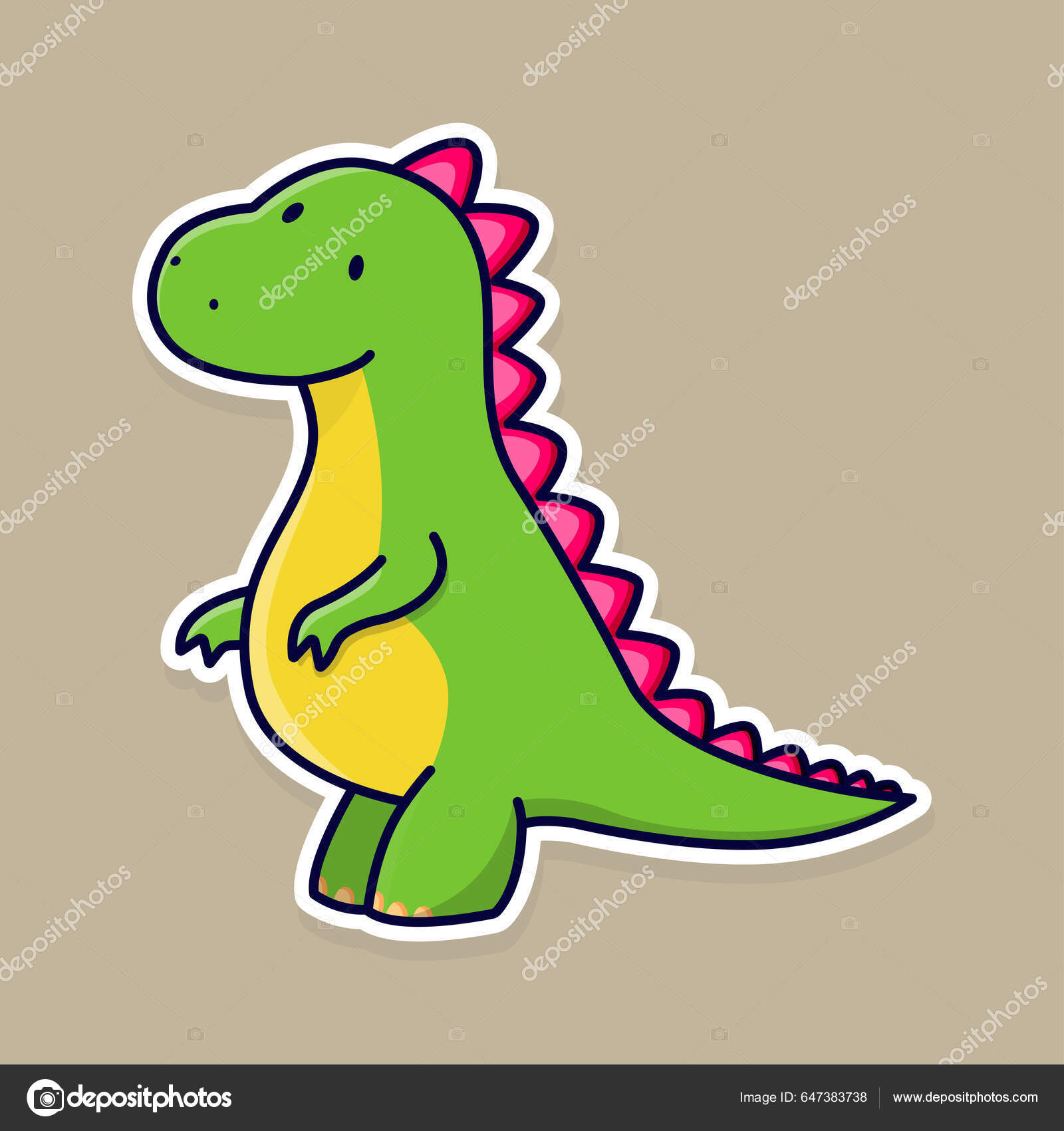 Vetores de Dinossauro Verde Vetor De Desenho Animado Bonito Para Crianças e  mais imagens de Animal - iStock