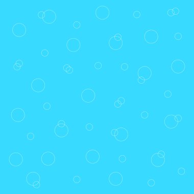 Beyaz baloncuklu basit mavi arka plan. Vektör illüstrasyonu.