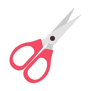 Makas ver. Okula dönelim. Okul malzemeleri. Vektör illüstrasyonu