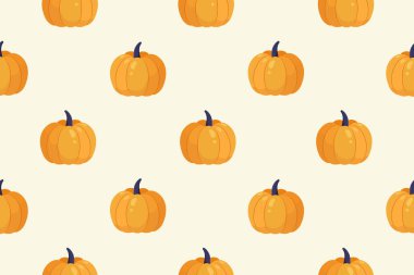 Kusursuz desenli olgun balkabağı. Vektör illüstrasyonu.