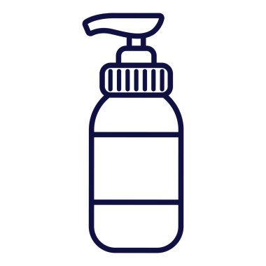 Şişe ve şeker kutusu. Sıvı sabun. Vücut kremi. Beyaz arkaplanda vektör illüstrasyonu.