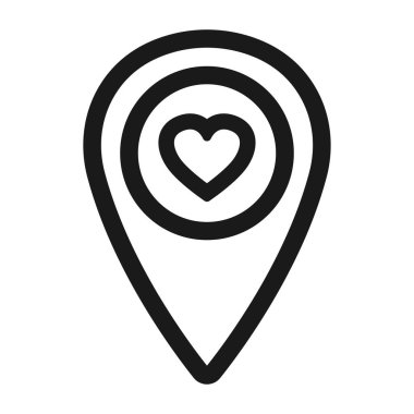 Yer belirleme simgesi. Vektör düz izole illüstrasyon.