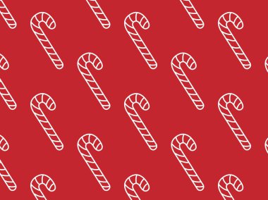 Noel şekeri desenli. Vektör Noel illüstrasyonu.