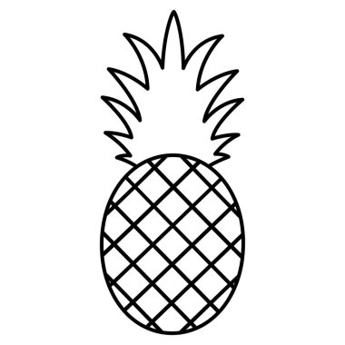 Olgun ananas. Vektör özet çizimi.