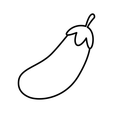 Olgun patlıcan. Vektör özet çizimi.