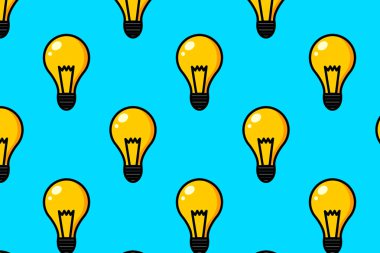 Parlayan lambaların kusursuz deseni. Vektör illüstrasyonu.