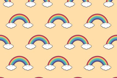 Gökkuşağı kusursuz desen. Vektör illüstrasyonu