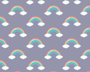 Güzel Gökkuşağı. Kusursuz desen. Vektör illüstrasyonu