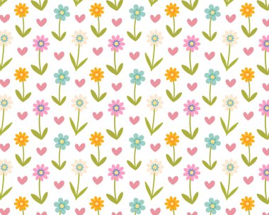 Bahar çiçeği deseni. Çiçek duvar kâğıdı, hatıra defteri. Vektör illüstrasyonu.