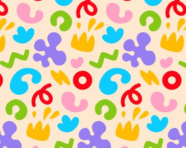 Soyut çok renkli şekillerin bir deseni. Vektör illüstrasyonu.