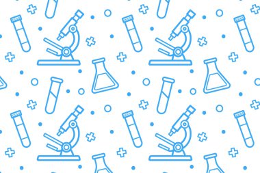 Tıbbi aletler düzeni. Laboratuvar. Teşhisler. Düz biçimli vektör illüstrasyonu.