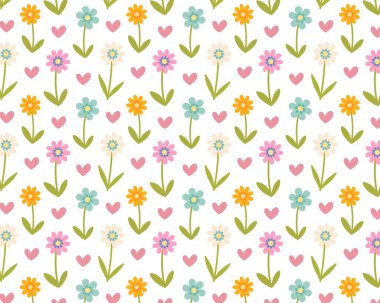 Bahar çiçeği deseni. Çiçek duvar kâğıdı, hatıra defteri. Vektör illüstrasyonu.